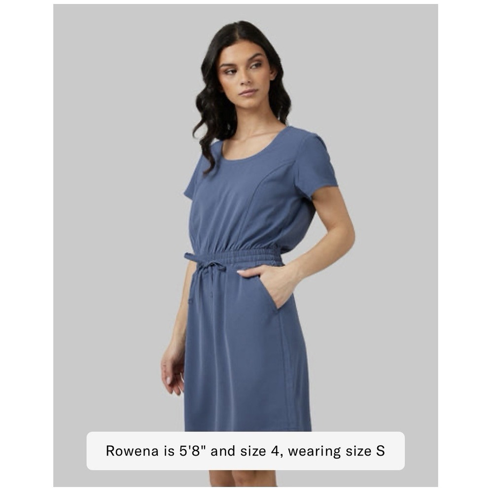 32 Degrees COOL Dress Women's Medium Blue Short Sleeve Pockets Pullover New NWT